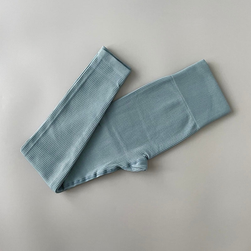 High Waisted Ribbed Seamless Leggings